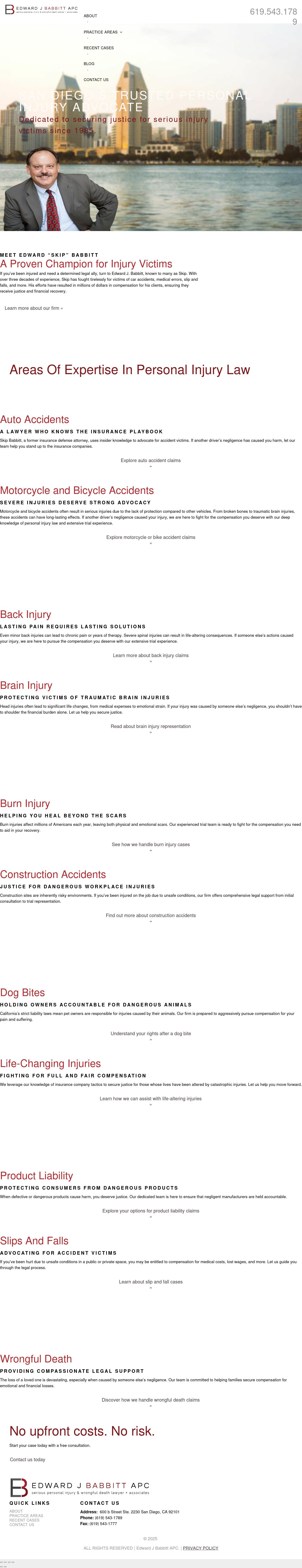 Law Office of Edward J. Babbitt, APC - San Diego CA Lawyers
