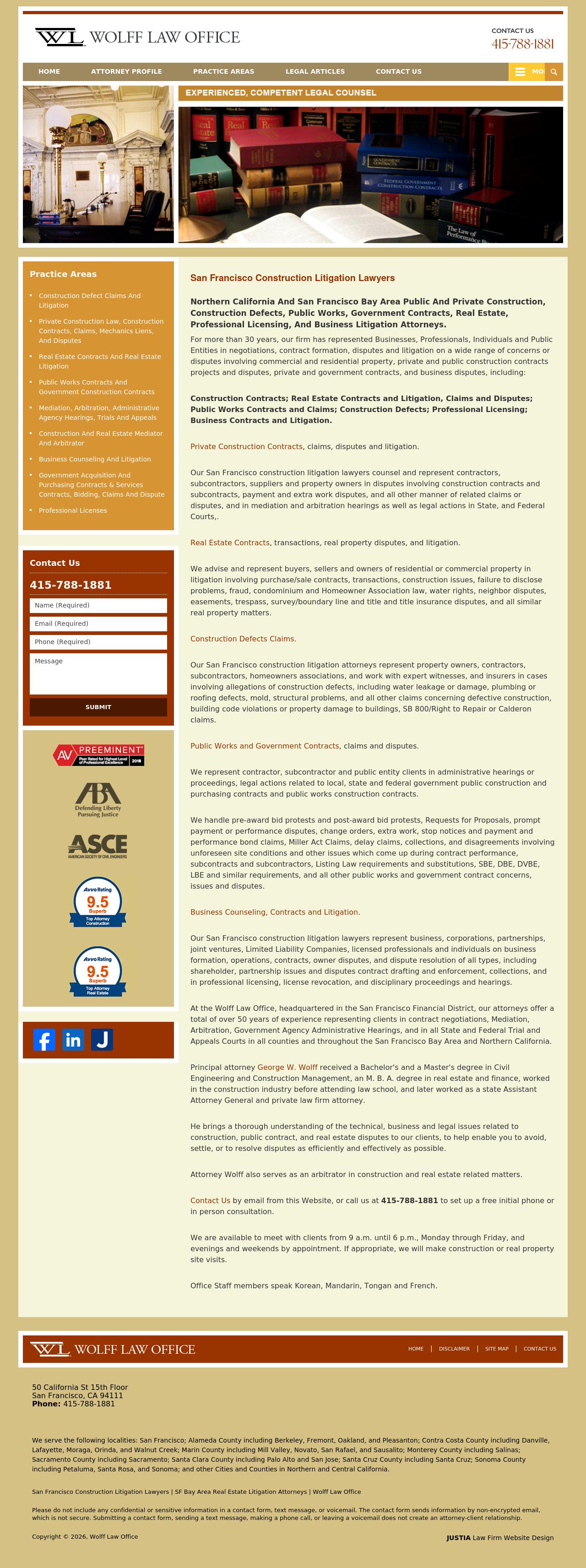 Law Office of George William Wolff & Associates - San Francisco CA Lawyers