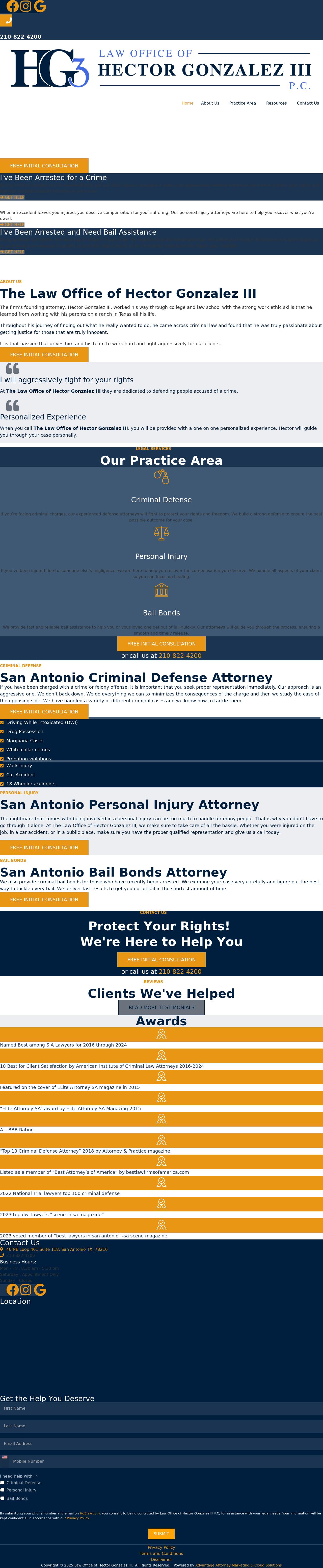 Law Office of Hector Gonzalez III, P.C. - San Antonio TX Lawyers