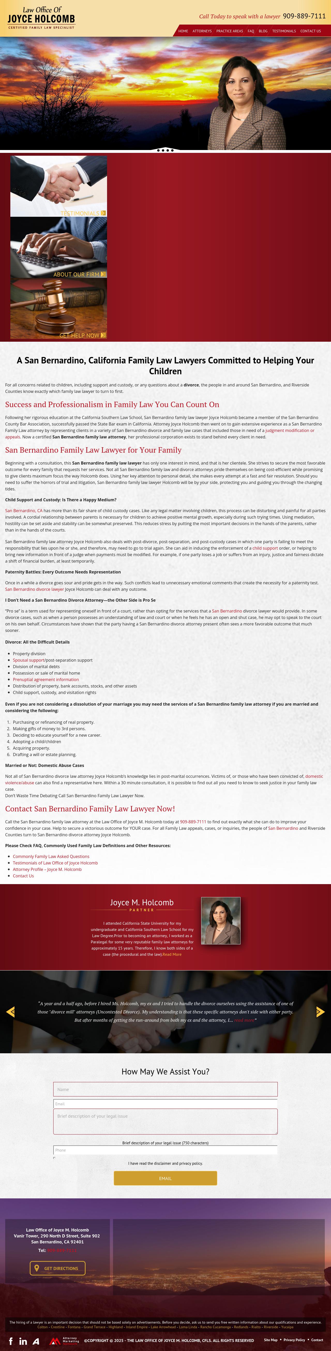 Law Office of Joyce Holcomb - San Bernardino CA Lawyers