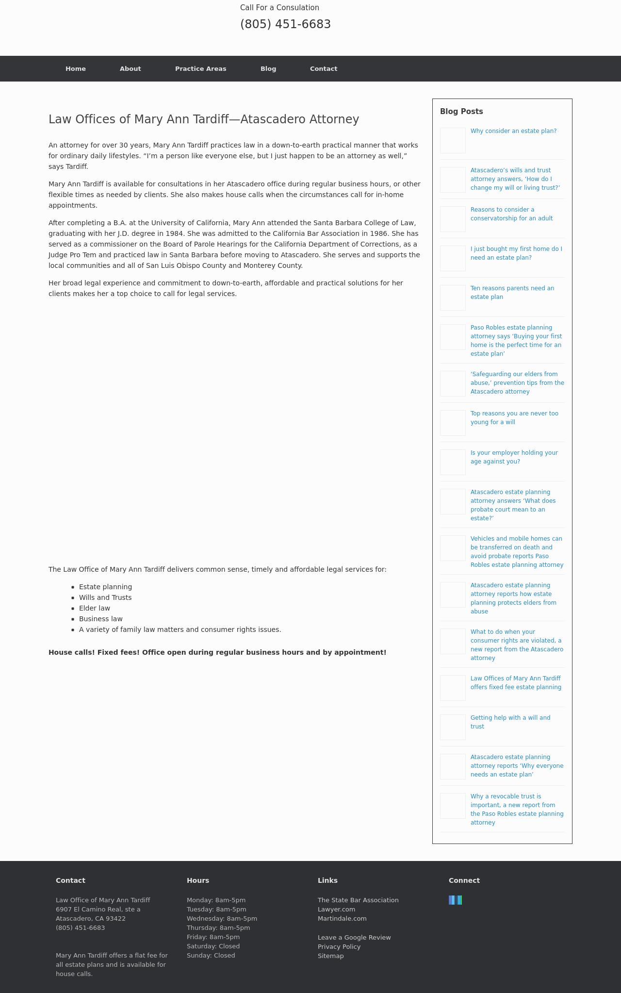 Law Office of Mary Ann Tardiff - Atascadero CA Lawyers