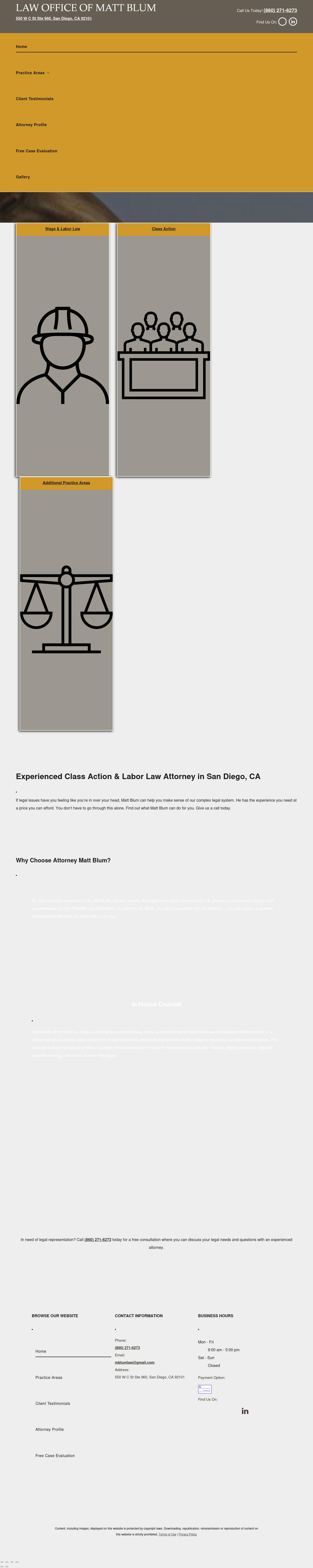 Law Office of Matt Blum - San Diego CA Lawyers