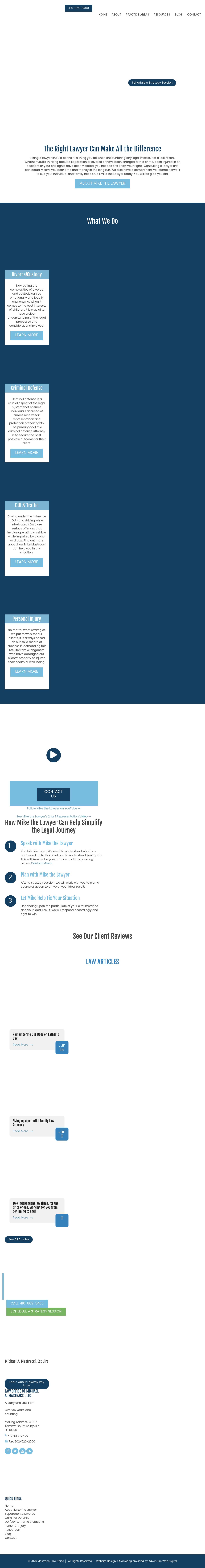 Law Office Of Michael A. Mastracci - Catonsville MD Lawyers