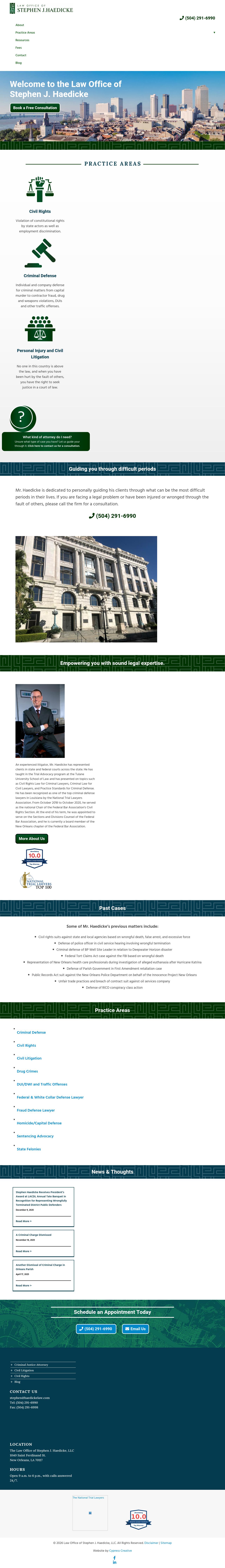 Law Office of Stephen J. Haedicke, LLC - New Orleans LA Lawyers