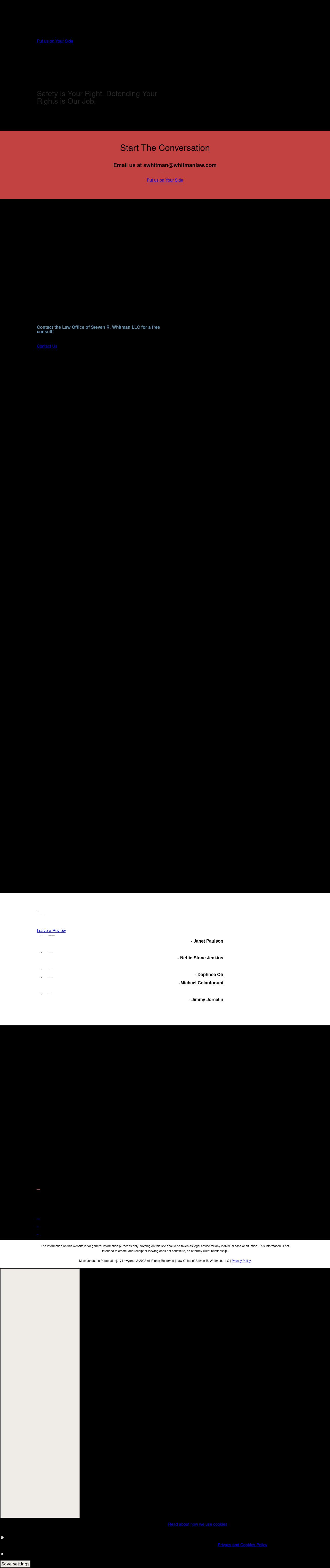 Law Office of Steven R. Whitman, LLC - Boston MA Lawyers