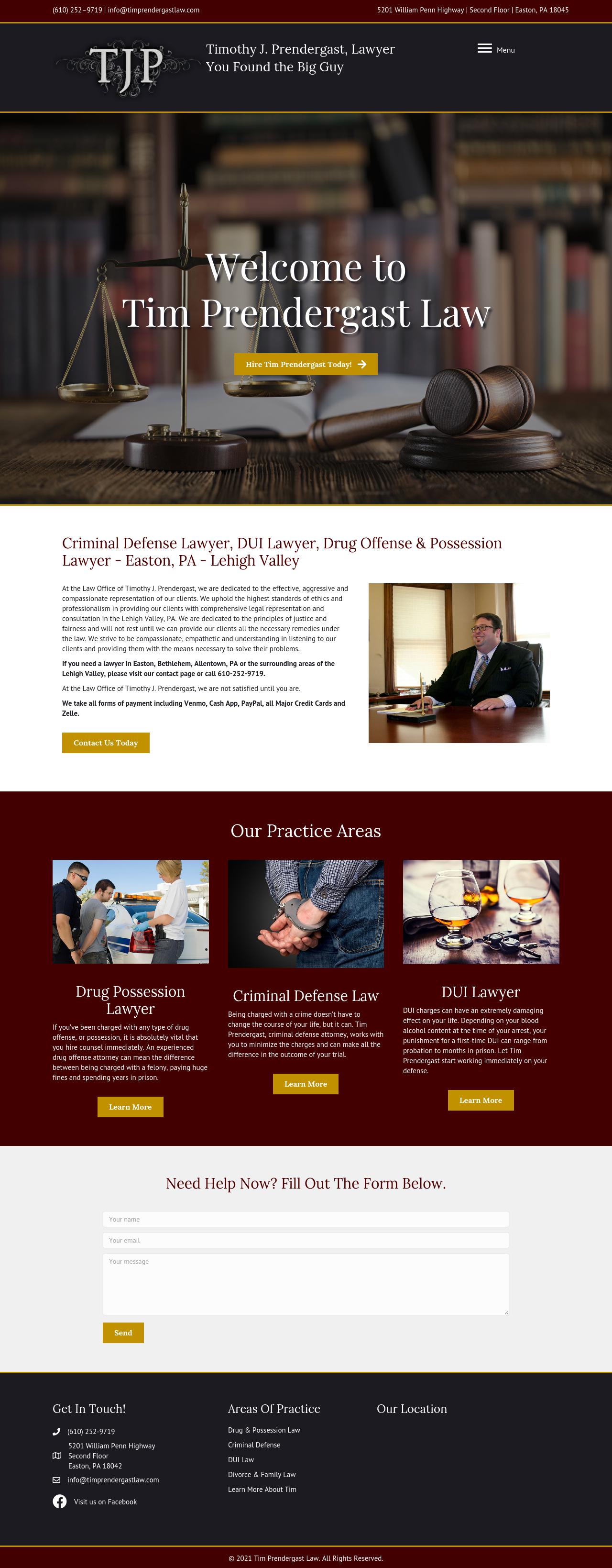 Law Office of Timothy J. Prendergast - Easton PA Lawyers