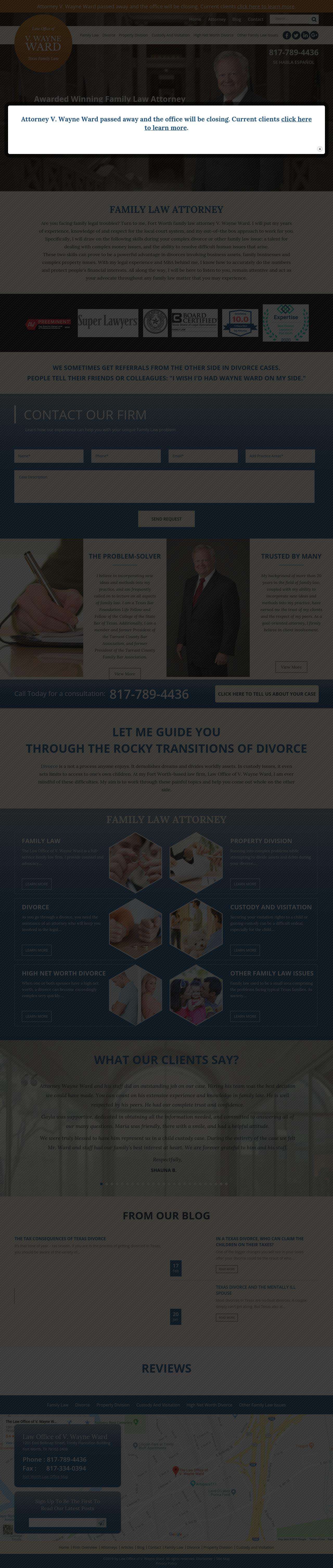 Law Office of V. Wayne Ward - Fort Worth TX Lawyers