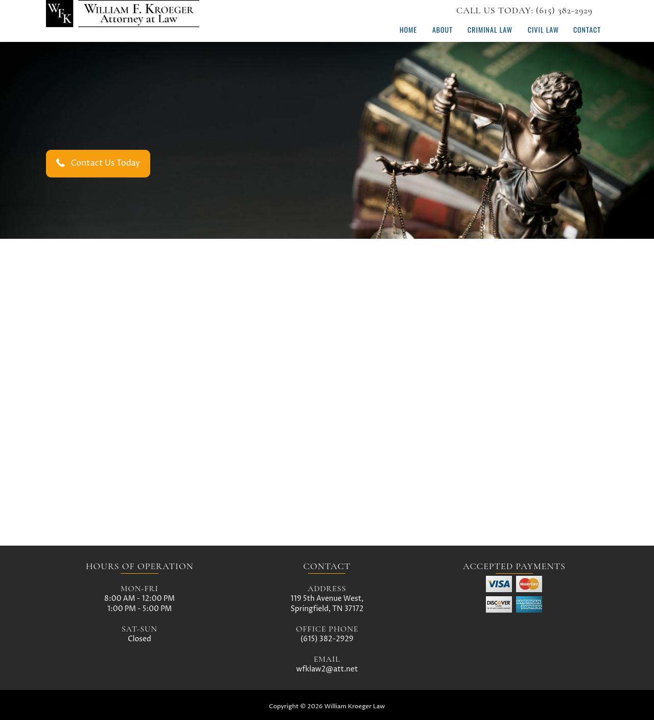 Law Office Of William F Kroeger - Springfield TN Lawyers