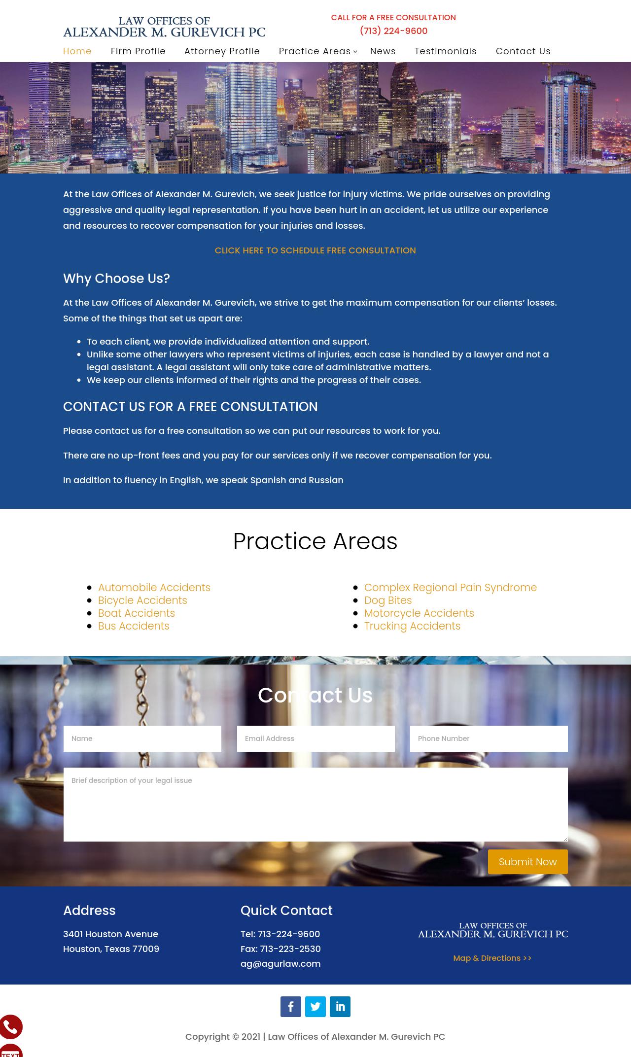 Law Offices of Alexander M. Gurevich - Houston TX Lawyers