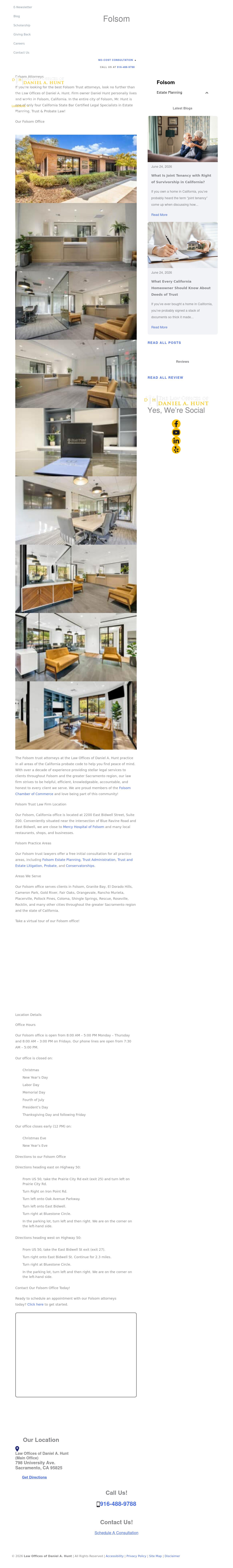 Law Offices of Daniel A. Hunt - Folsom CA Lawyers