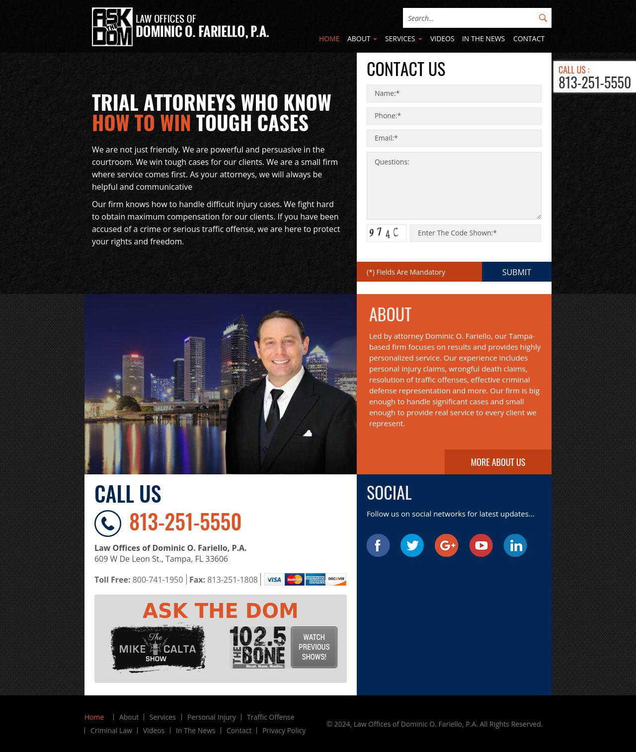 Law Offices of Dominic O. Fariello, P.A. - Tampa FL Lawyers