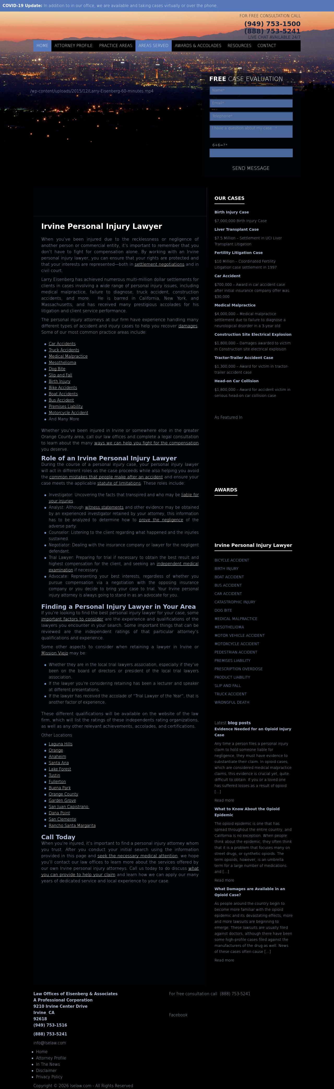 Law Offices of Eisenberg & Associates - Irvine CA Lawyers