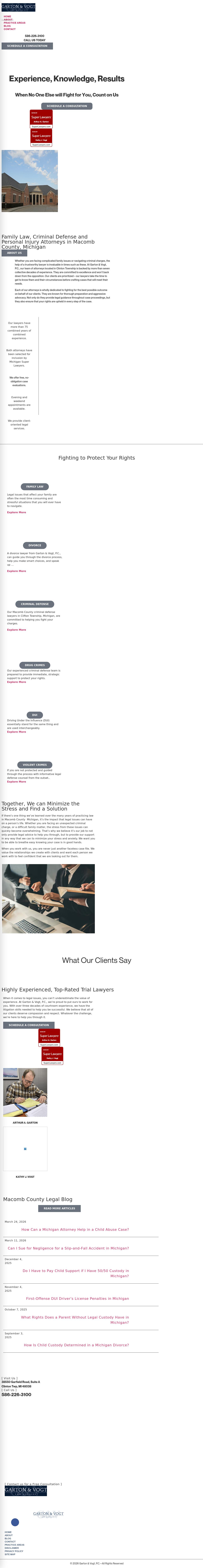 Law Offices of Garton & Vogt, P.C.  - Clinton Township MI Lawyers