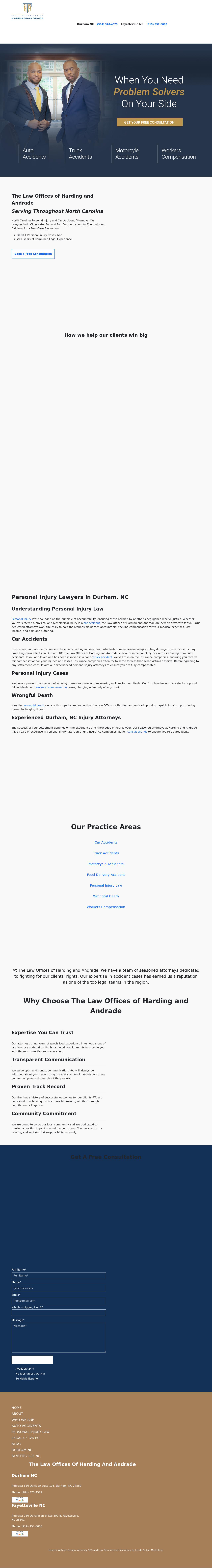Law Offices of Harding and Andrade - Fayetteville NC Lawyers