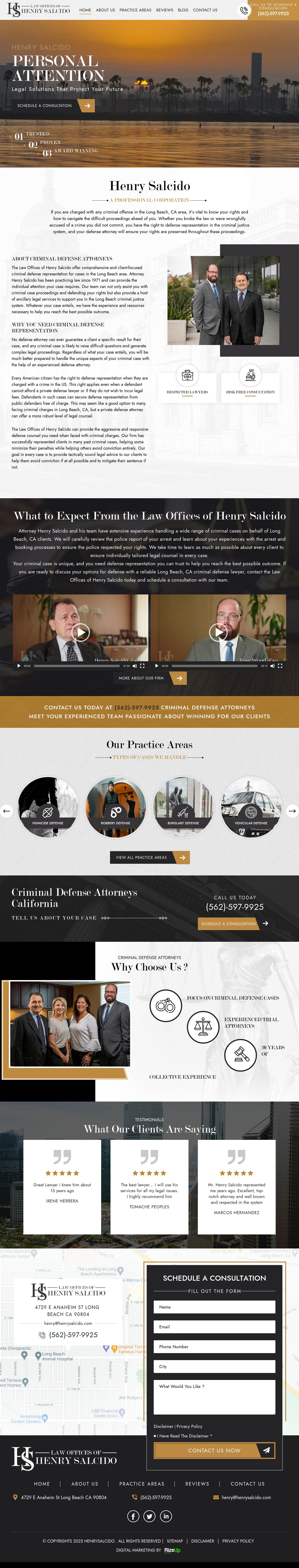 Law Offices of Henry Salcido - Long Beach CA Lawyers