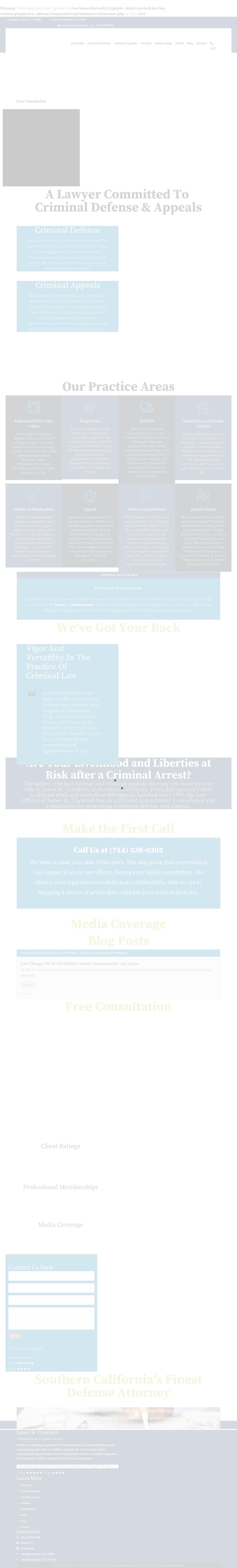 Law Offices Of James M Crawford - San Bernardino CA Lawyers