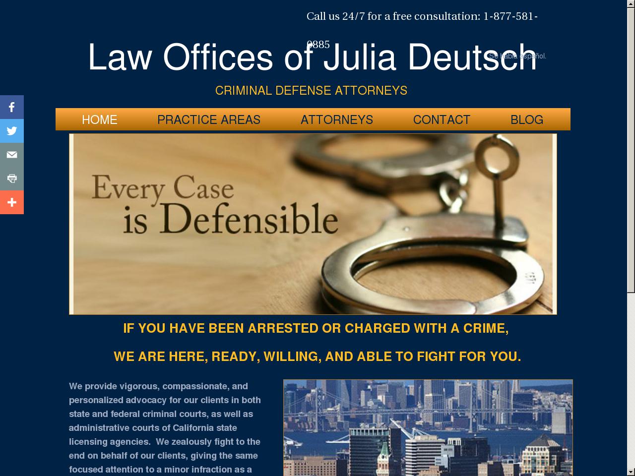 Law Offices of Julia Deutsch - San Francisco CA Lawyers