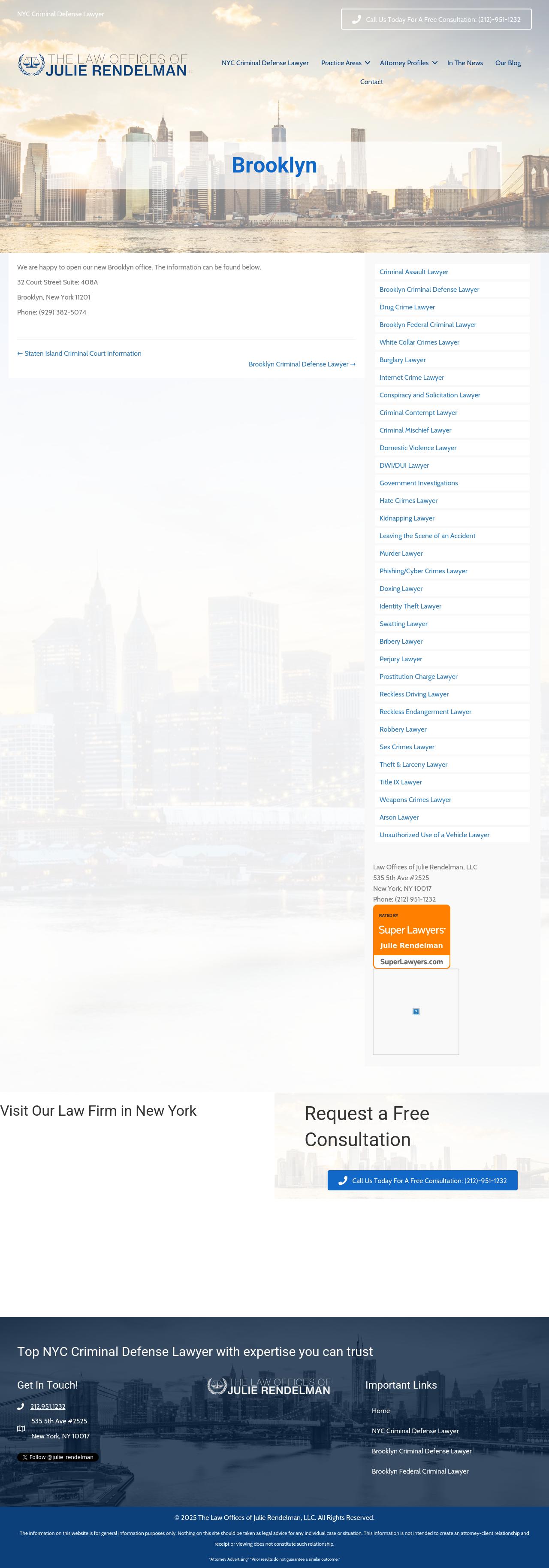 Law Offices of Julie Rendelman, LLC - Brooklyn NY Lawyers