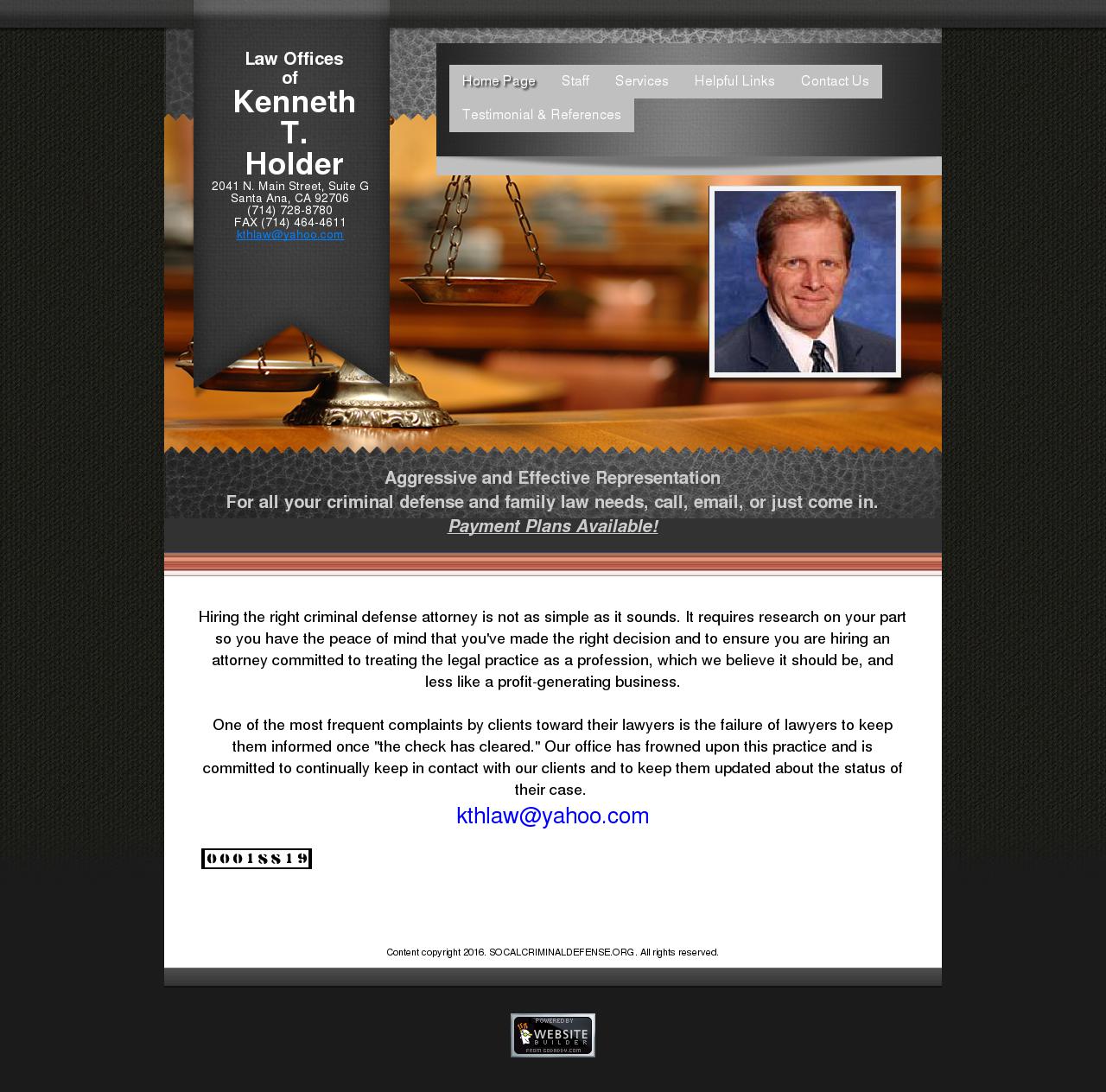 Law Offices of Kenneth Holder - Santa Ana CA Lawyers