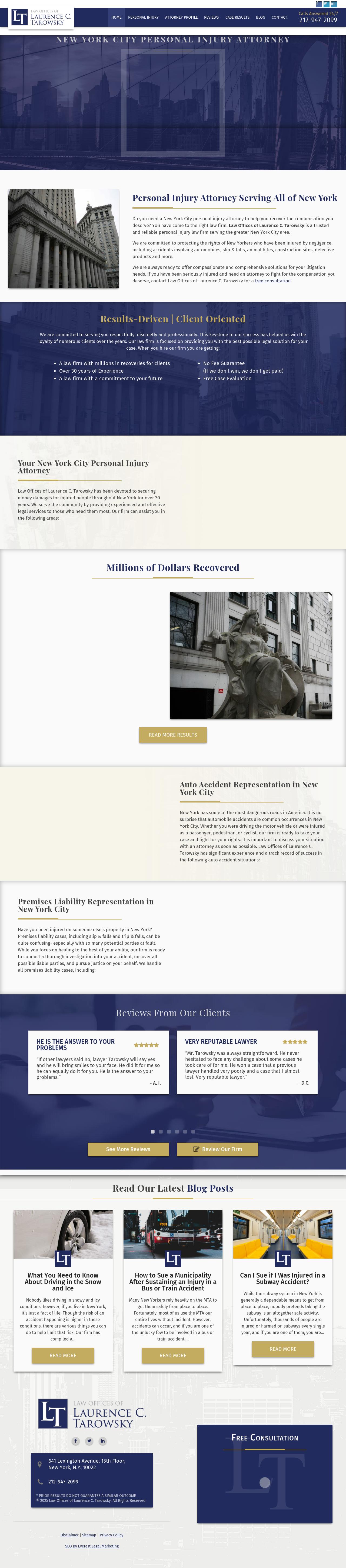 Law Offices of Laurence C. Tarowsky - New York NY Lawyers