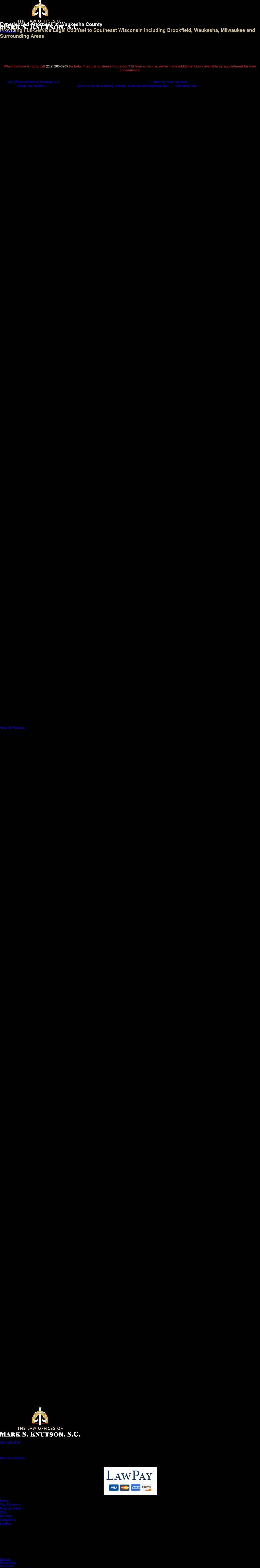 Law Offices Of Mark S. Knutson, S.C. - Brookfield WI Lawyers