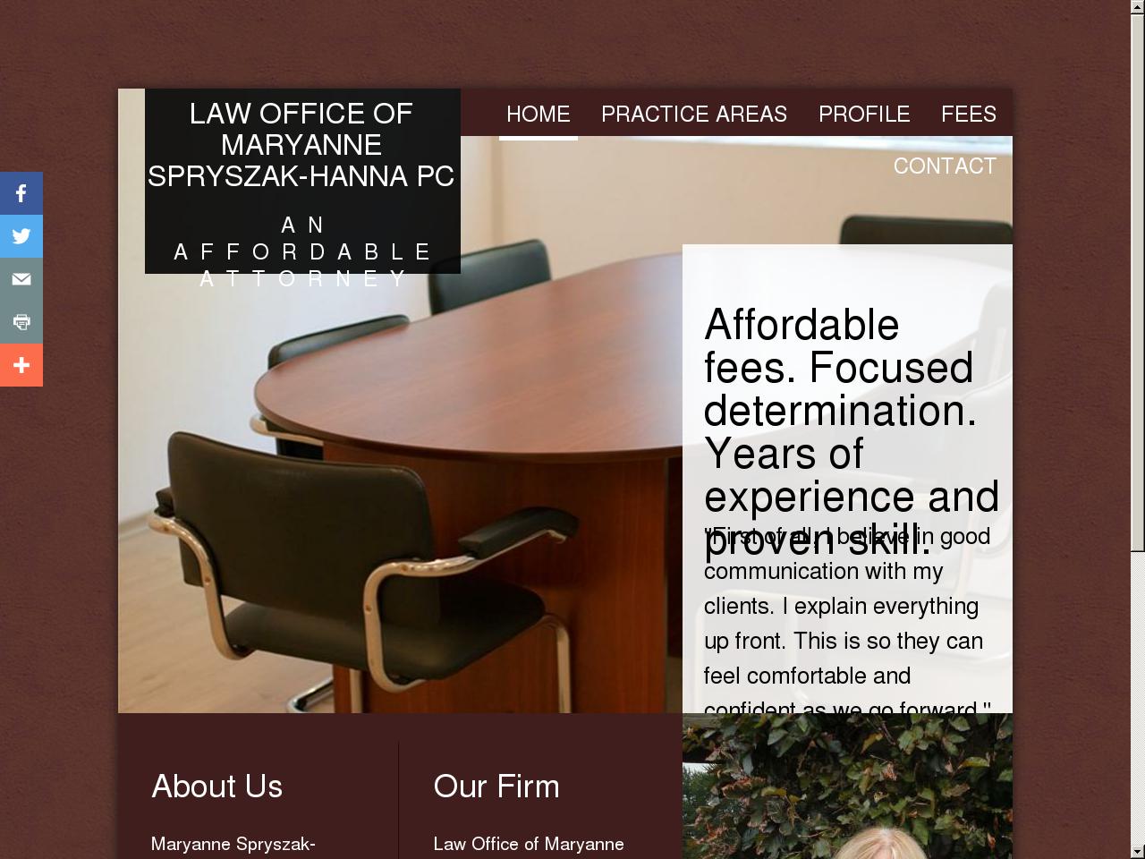 Law Offices Of Maryanne Spryszak-Hanna - Roseville MI Lawyers