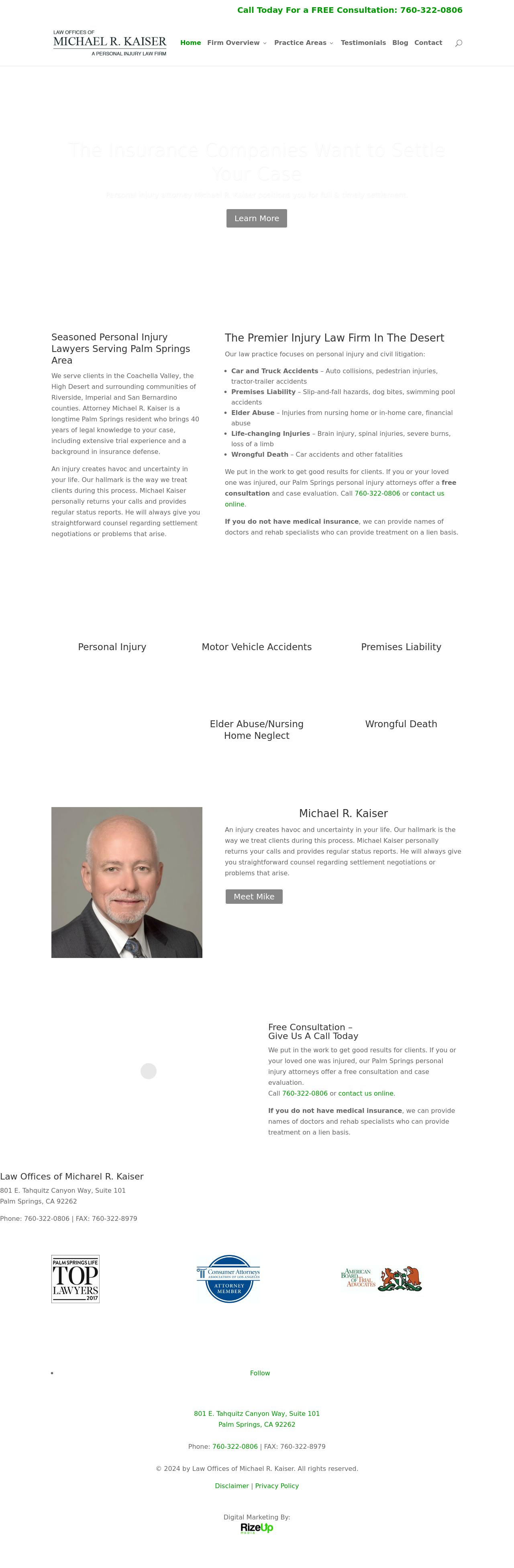 Law Offices of Michael R. Kaiser - Palm Springs CA Lawyers