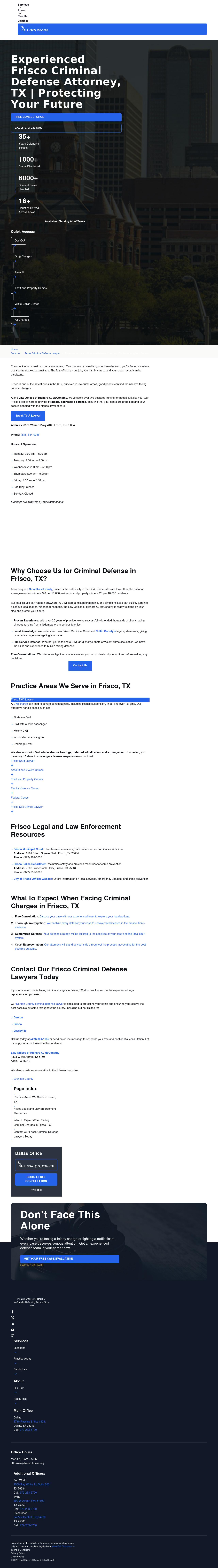 Law Offices of Richard C. McConathy - Frisco DWI Lawyers & Criminal Defense Attorneys - Frisco TX Lawyers