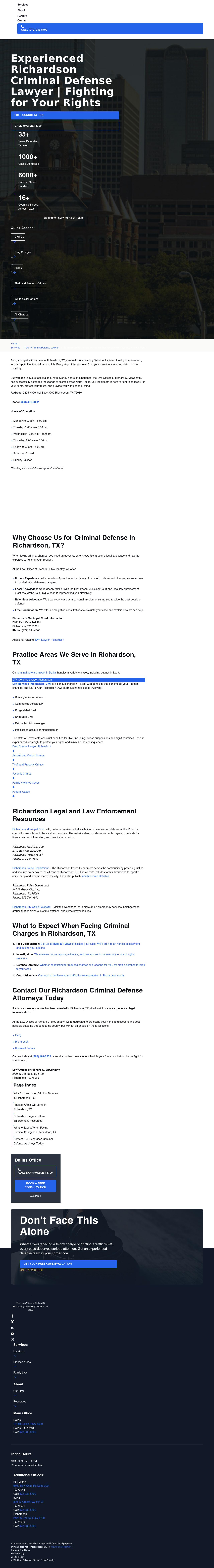 Law Offices of Richard C. McConathy - Richardson DWI Lawyers & Criminal Defense Attorneys - Richardson TX Lawyers