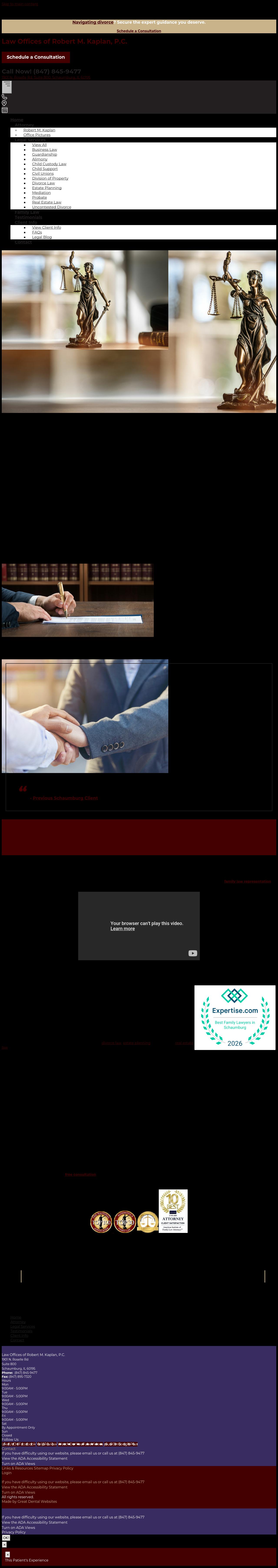 Law Offices of Robert M. Kaplan, P.C. - Schaumburg IL Lawyers