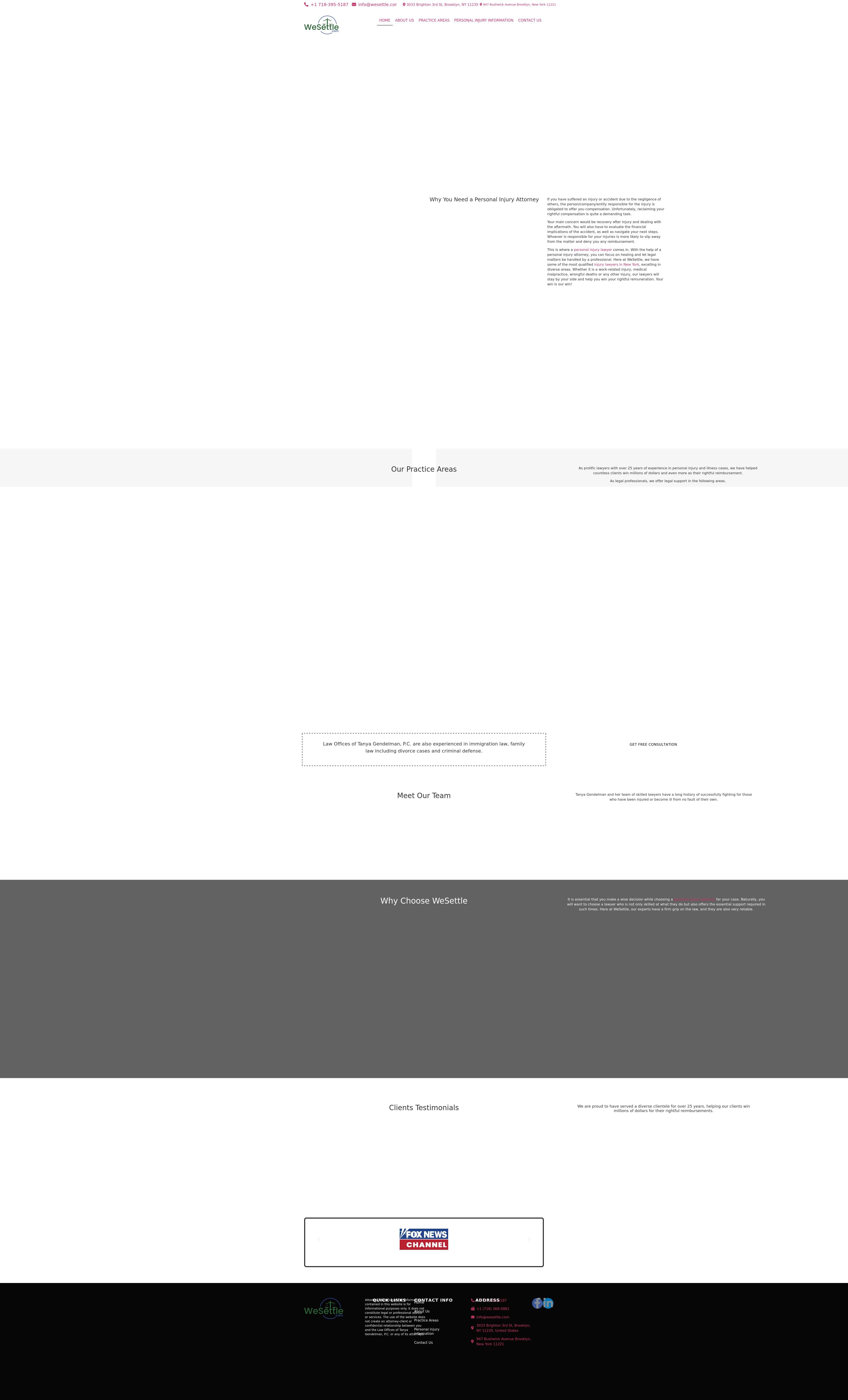 Law offices of Tanya Gendelman - Brooklyn NY Lawyers