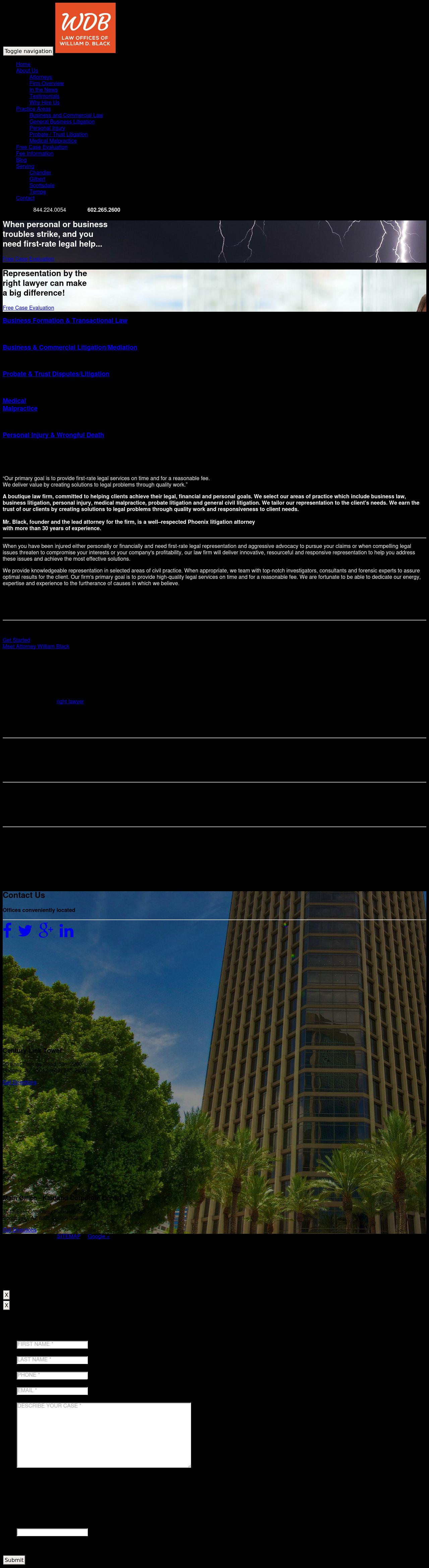 Law Offices of William D. Black - Phoenix AZ Lawyers