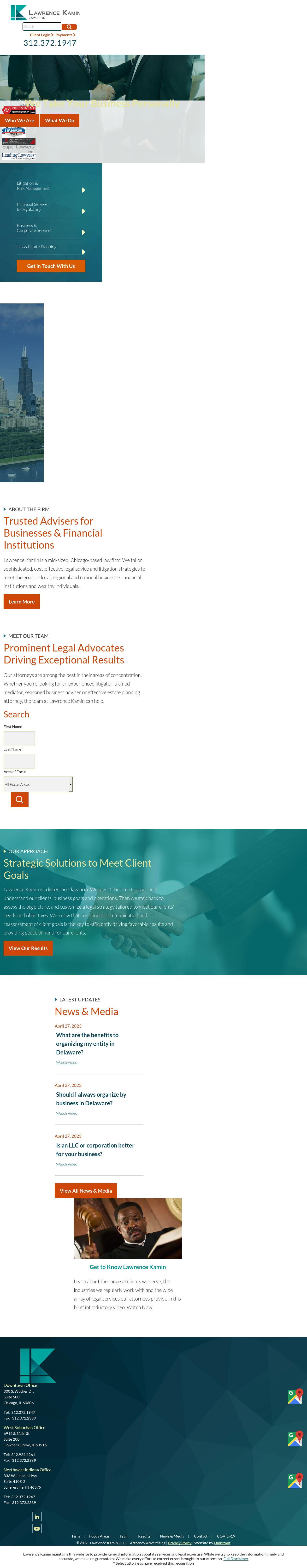 Lawrence Kamin Law Firm - Chicago IL Lawyers
