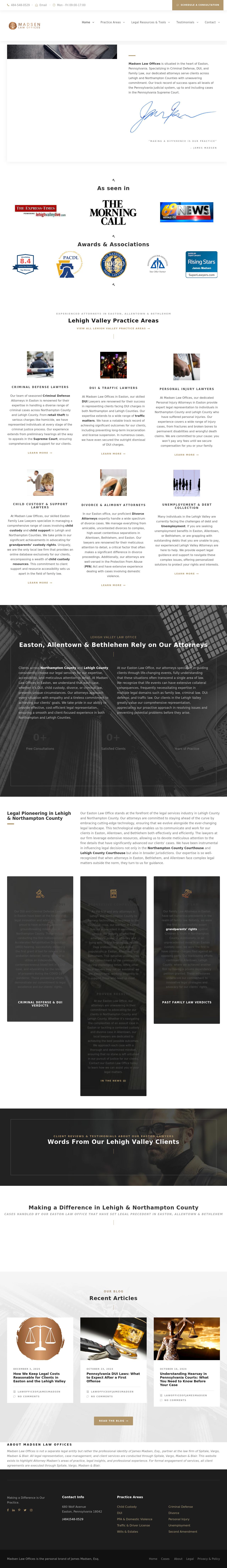 Madsen Law Offices - Easton PA Lawyers