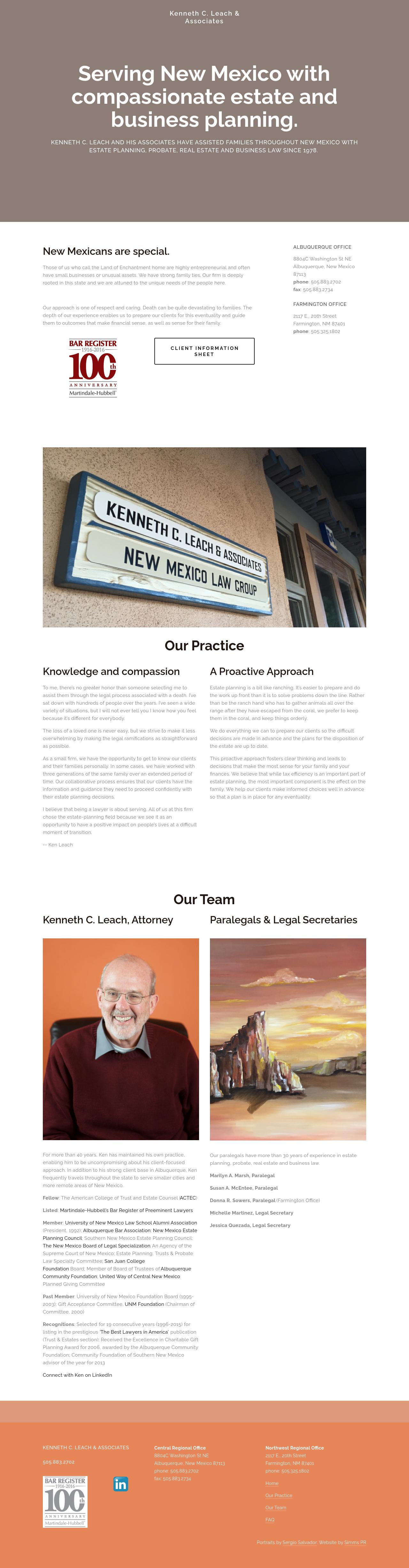 Leach Kenneth C & Associates PC - Albuquerque NM Lawyers