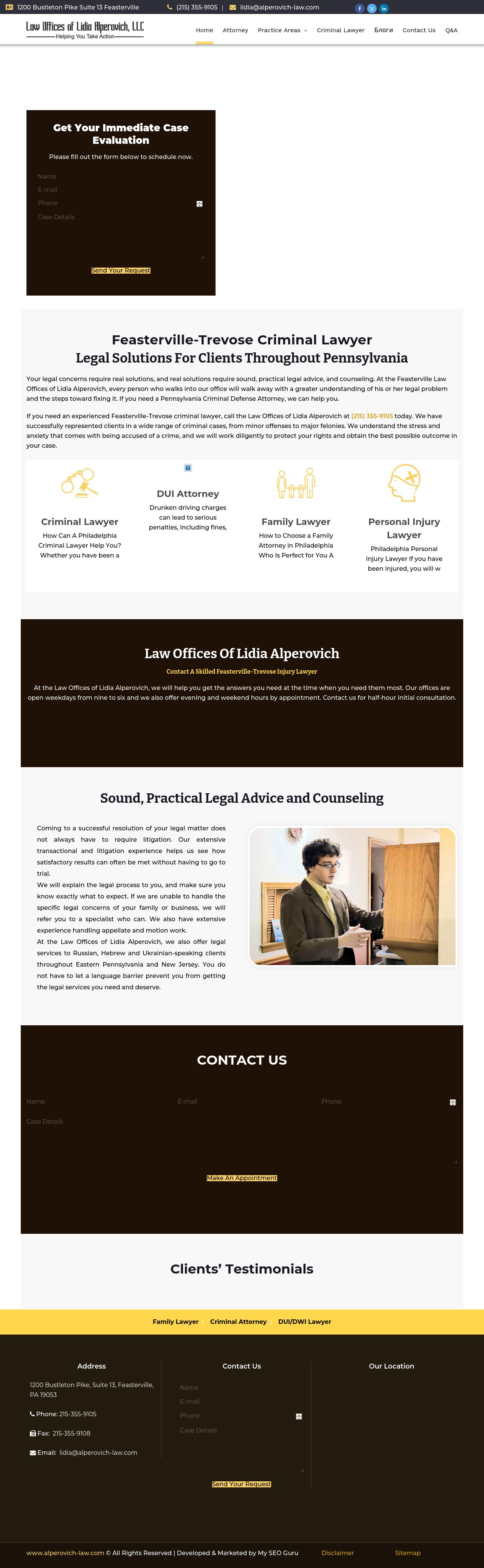 The Law Offices of Lidia Alperovich, LLC - Feasterville-Trevose PA Lawyers