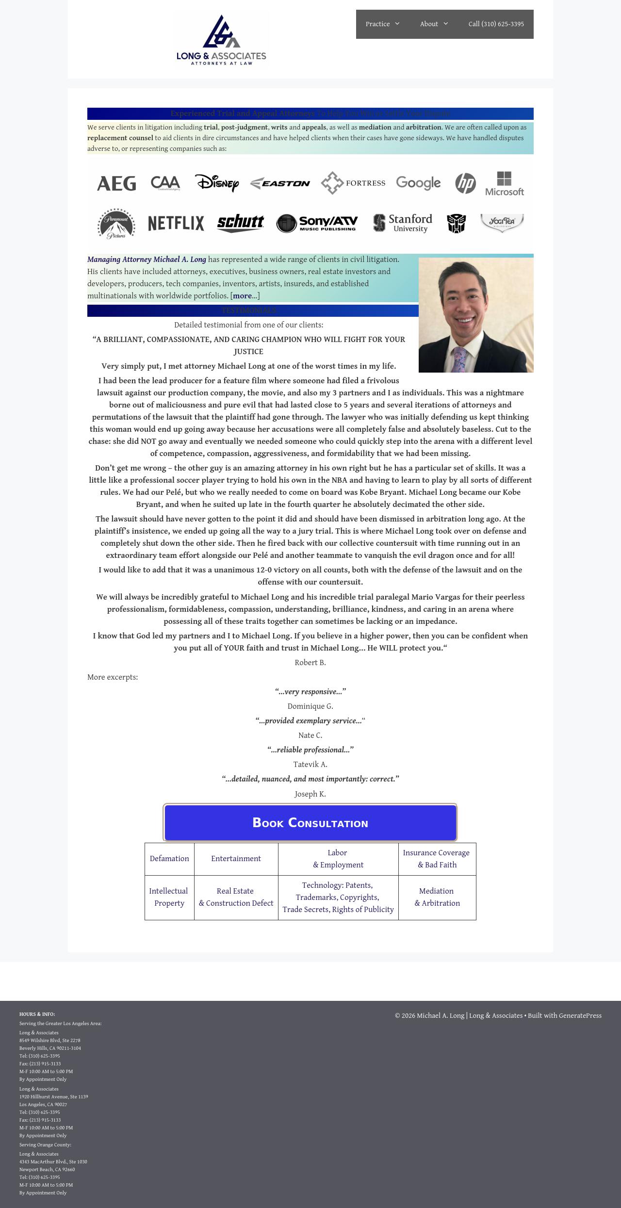 Long and Associates - Los Angles CA Lawyers
