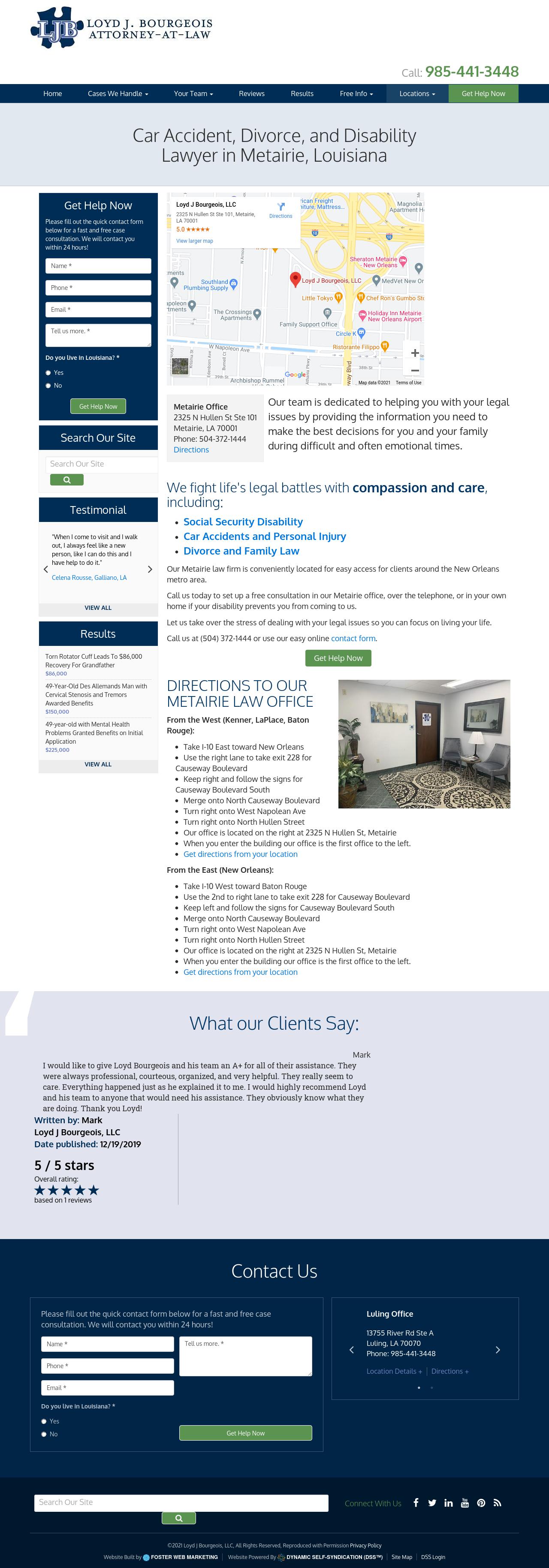Loyd J Bourgeois, LLC - Metairie LA Lawyers