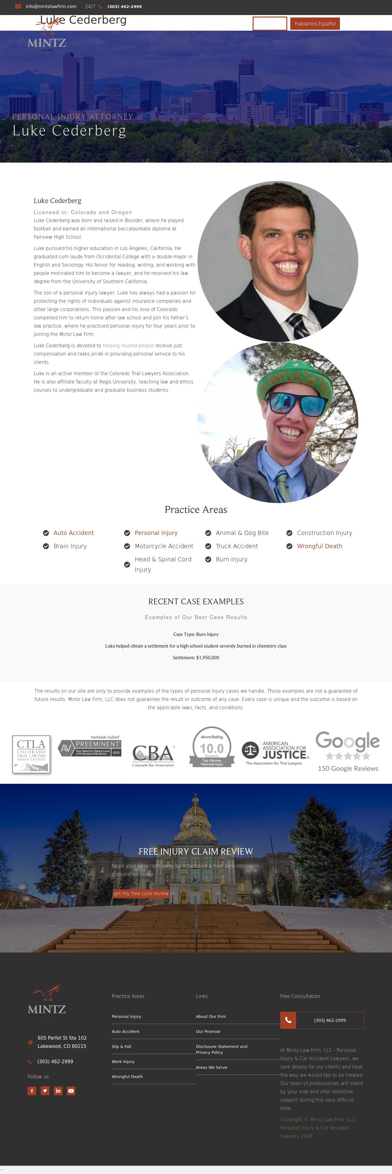 Luke Cederberg - Lakewood CO Lawyers