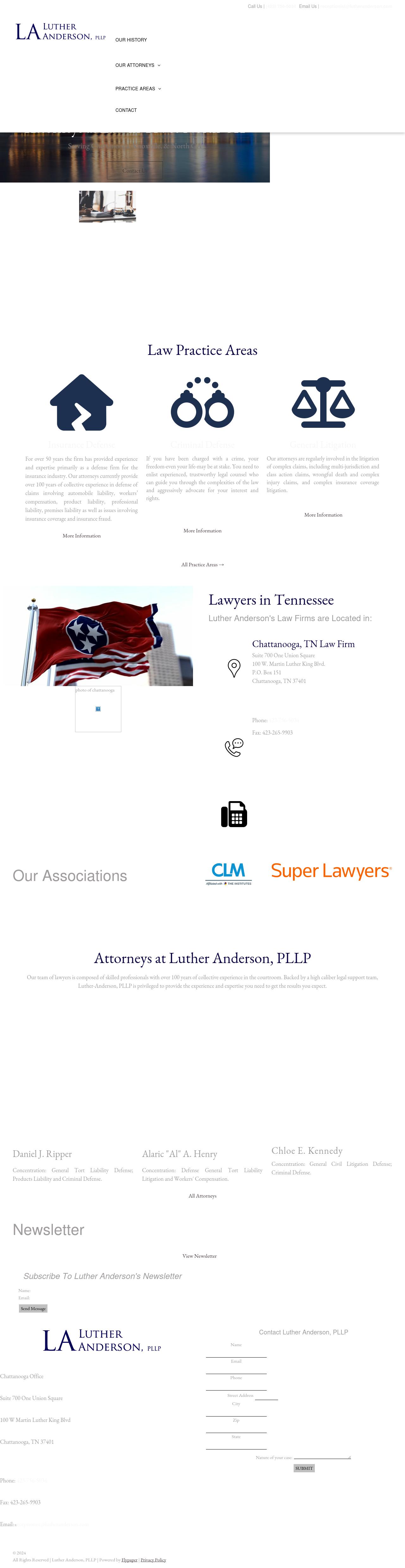 Luther Anderson PLLP - Chattanooga TN Lawyers
