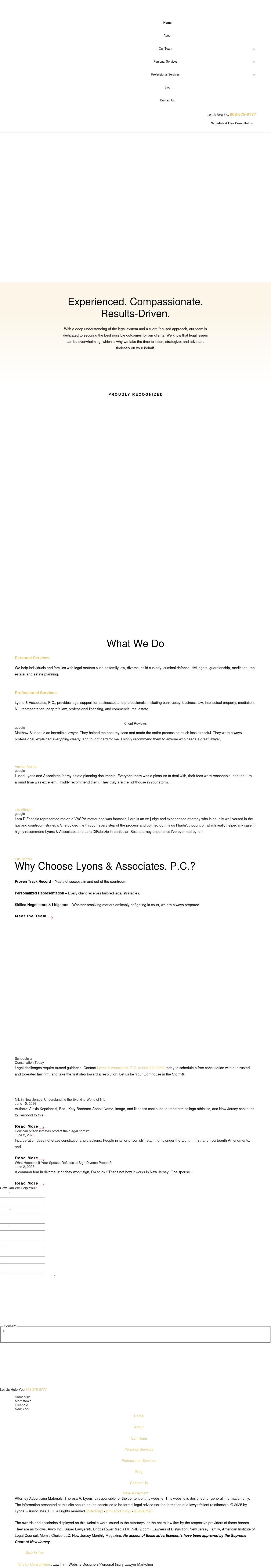 Lyons & Associates, PC - Somerville NJ Lawyers