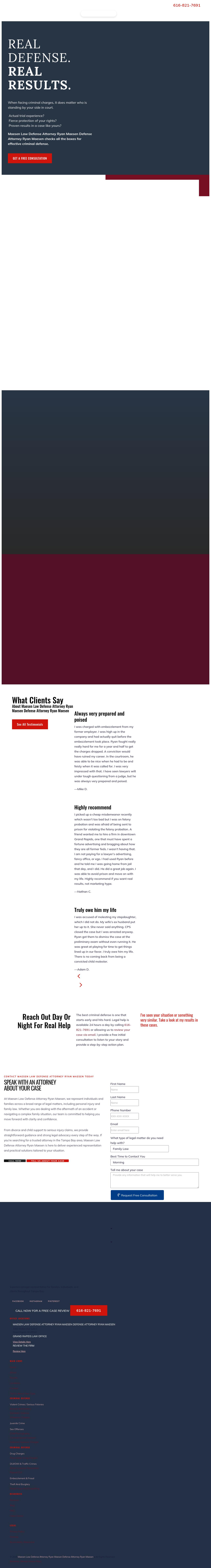 Maesen Law Defense Attorney Ryan Maesen - Grand Rapids MI Lawyers