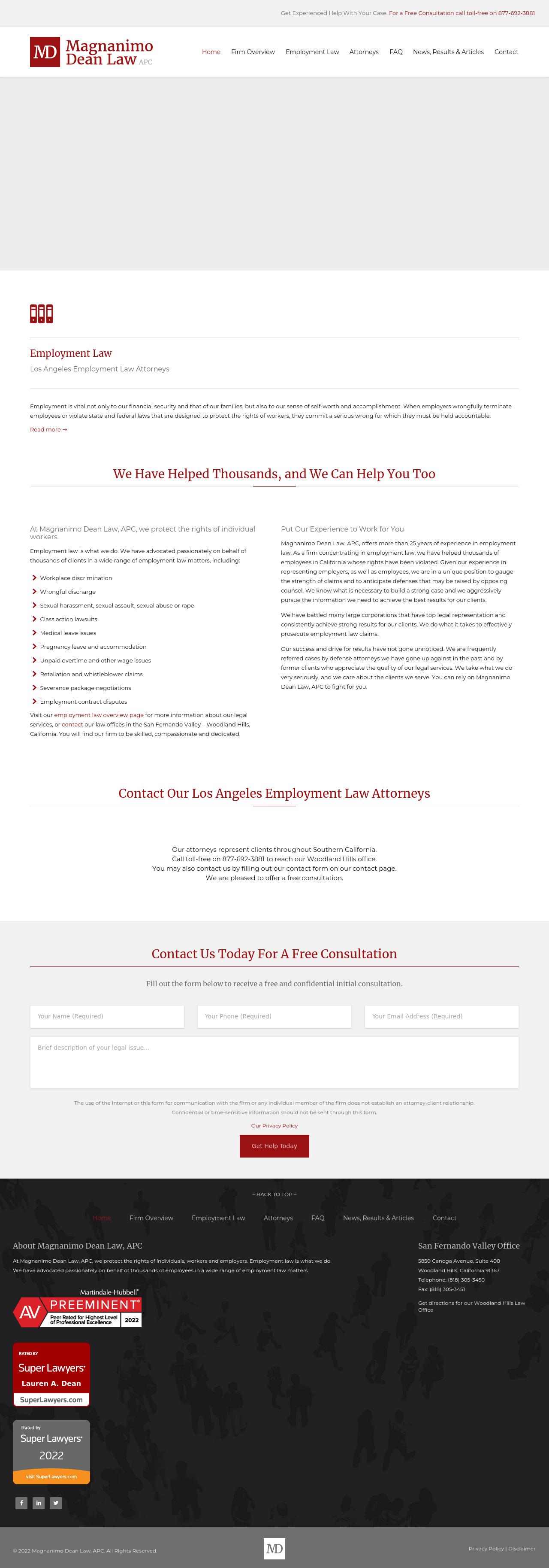 Magnanimo & Dean, LLP - Los Angeles CA Lawyers