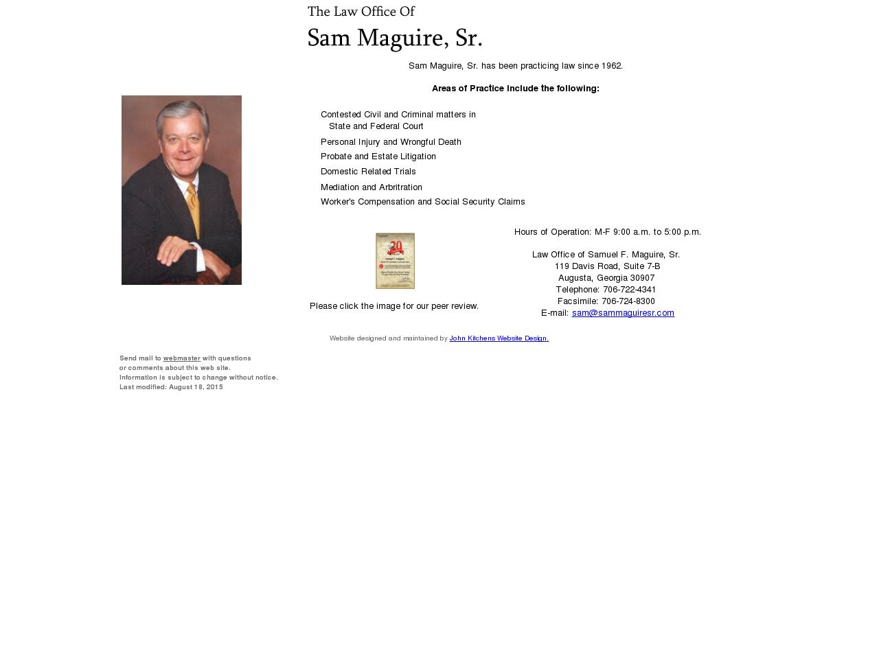 Maguire, Samuel F - Augusta GA Lawyers
