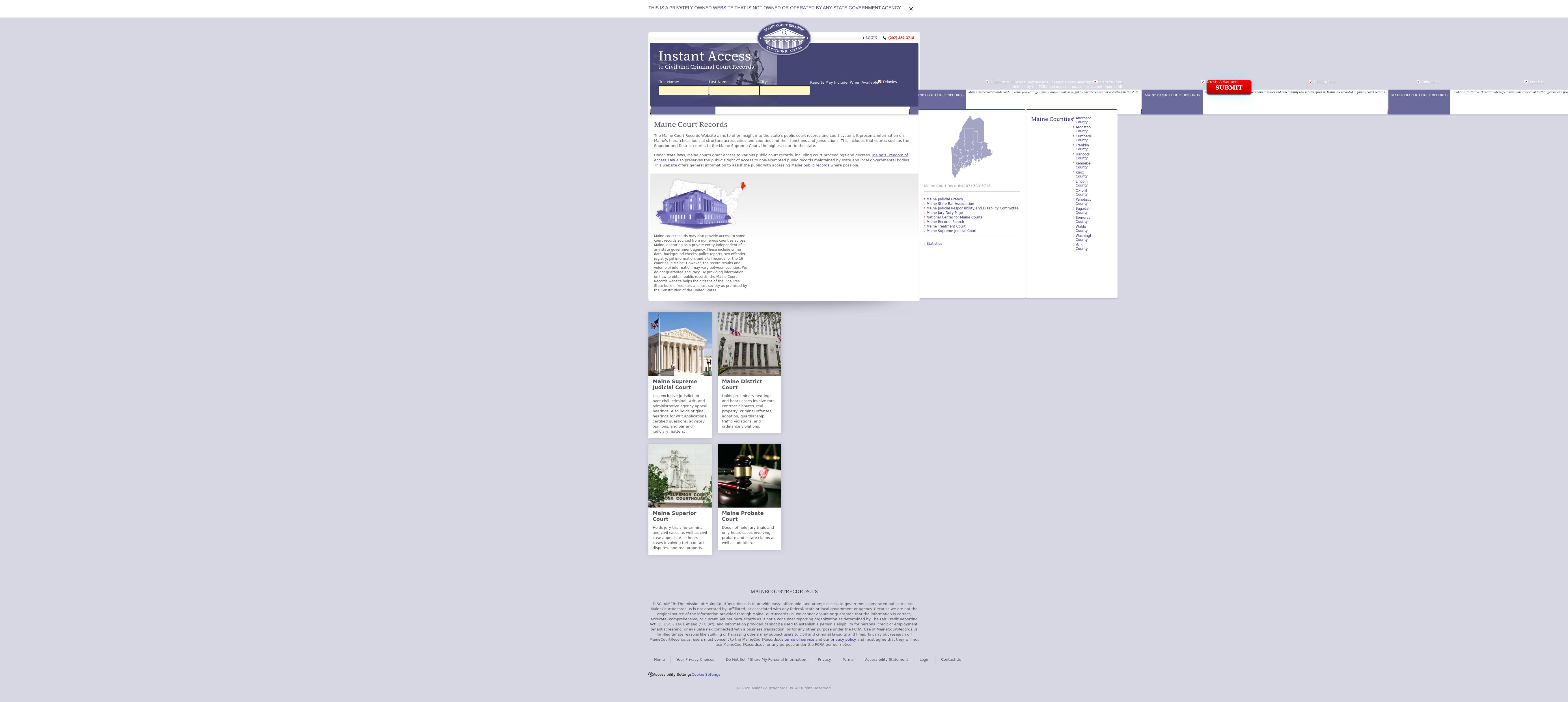 Maine Court Records - Portland ME Lawyers