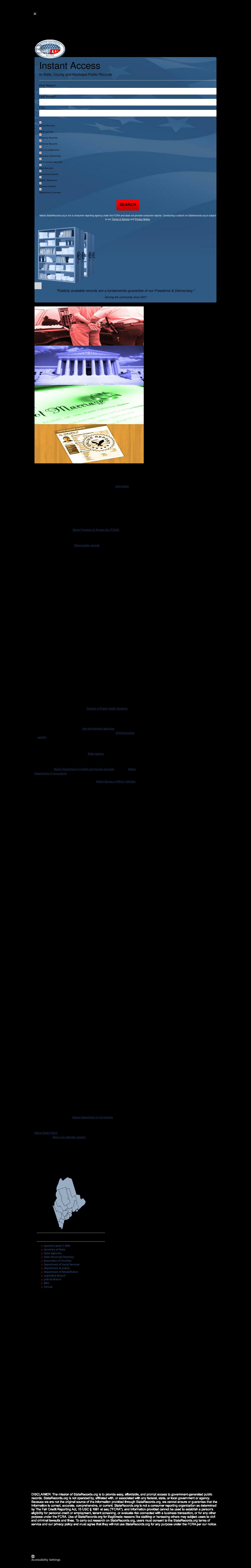 Maine State Records - Portland ME Lawyers