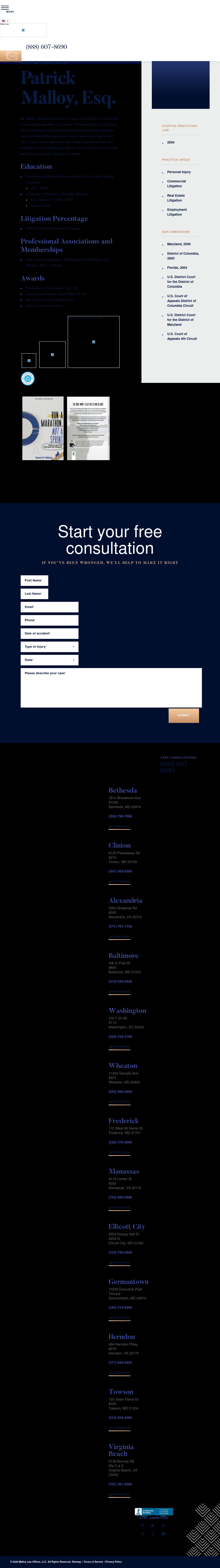 Malloy Law Offices, LLC - Bethesda MD Lawyers