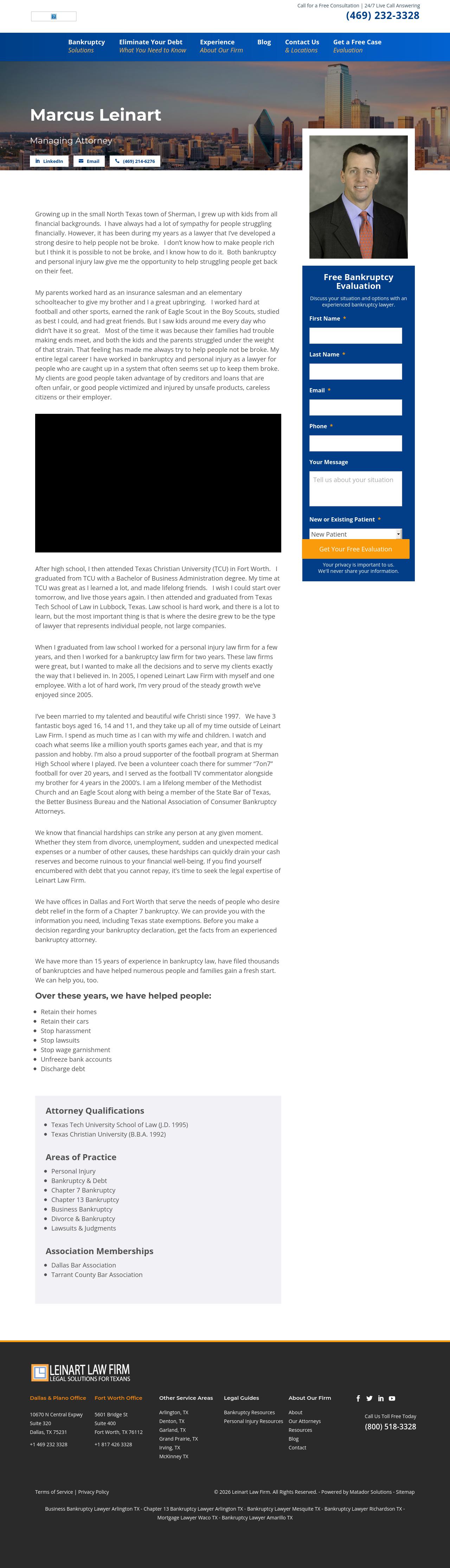 Leinart Law Firm - Dallas TX Lawyers