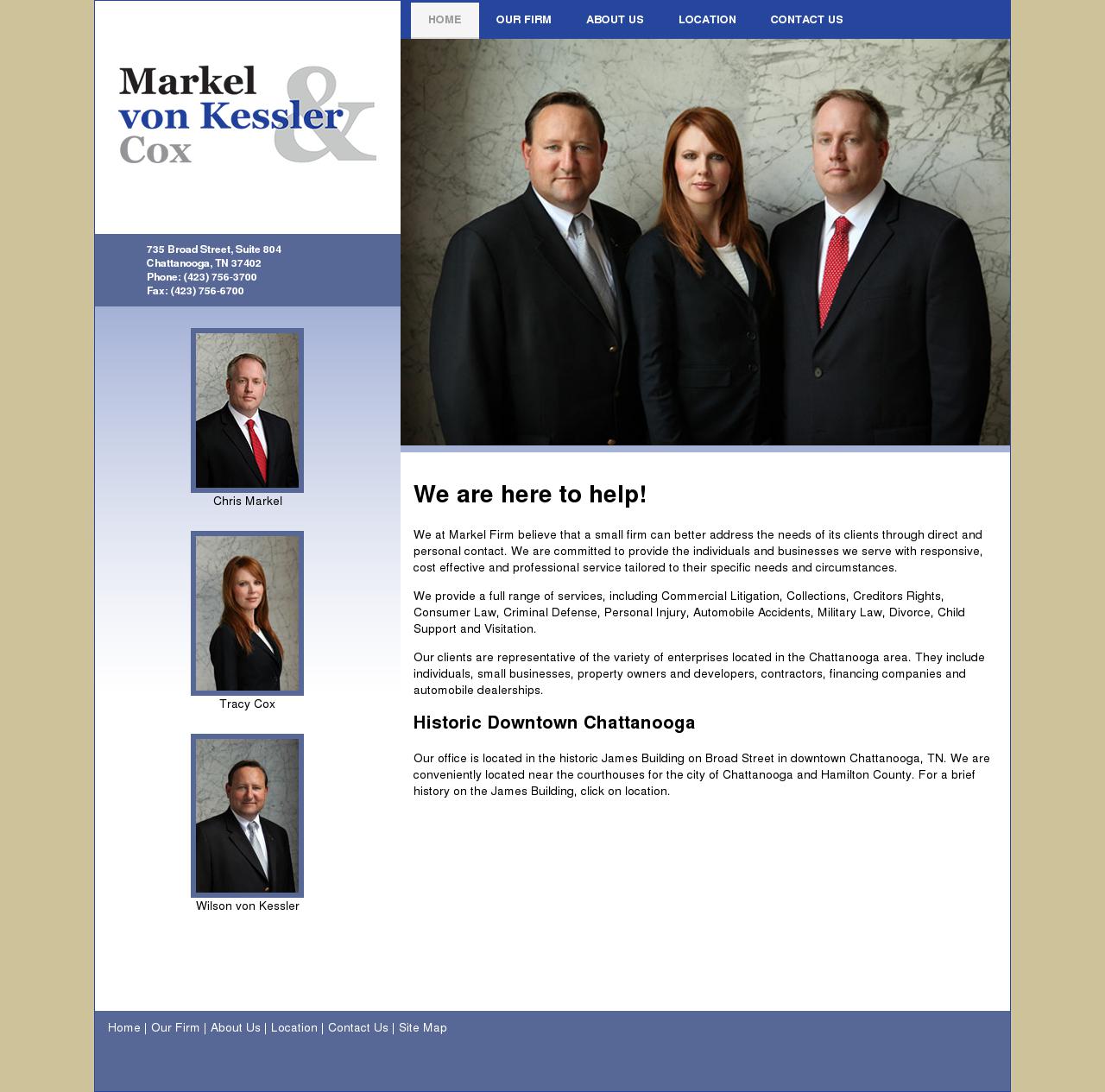Markel, Von Kessler & Cox - Chattanooga TN Lawyers