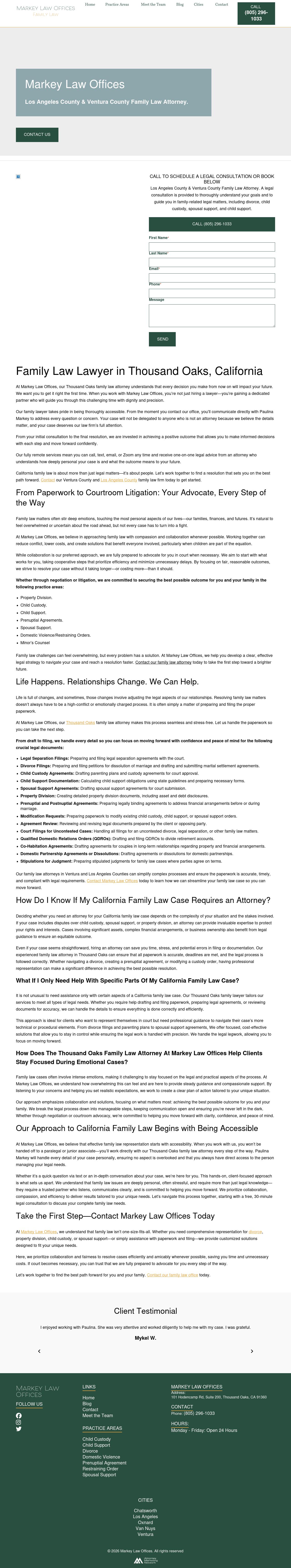 Markey Law Offices - Thousand Oaks CA Lawyers
